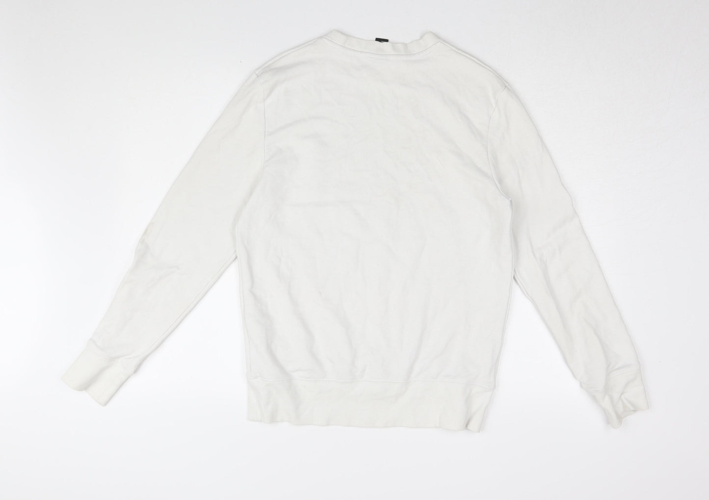 H&M Men's White Good Vibes Sweatshirt Size UK 10