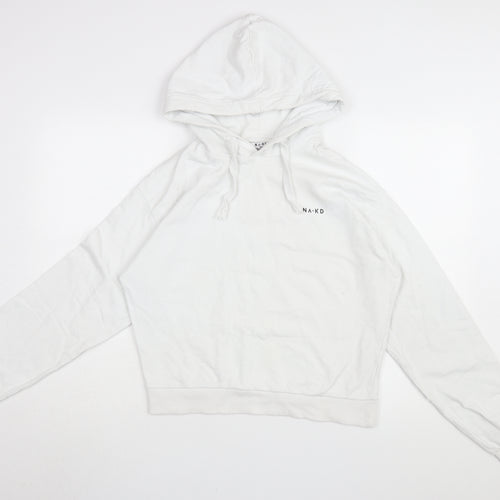 NA-KD Women's White Pullover Hoodie - Size M