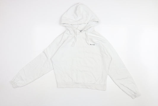 NA-KD Women's White Pullover Hoodie - Size M