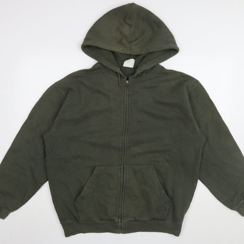 GAP Men's Green Full Zip Hoodie, Size M, Athletic Fit