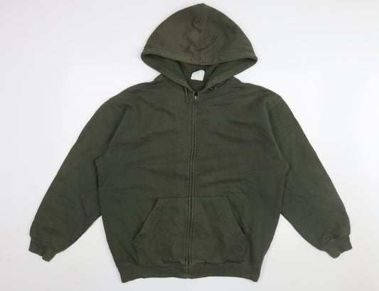 GAP Men's Green Full Zip Hoodie, Size M, Athletic Fit