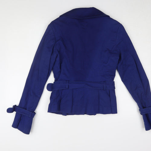 Vila Women's Blue Belted Jacket Size M