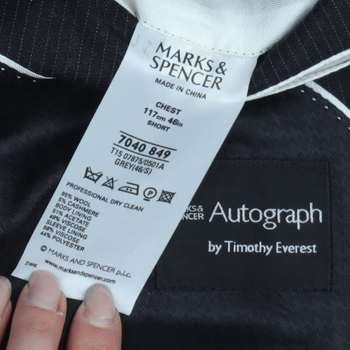 Marks & Spencer Men’s Grey Suit Jacket 46 Short