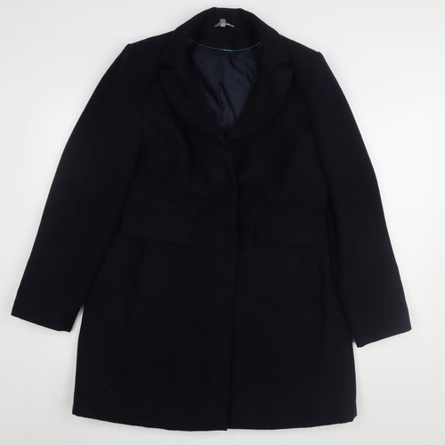 Marks and Spencer Women's Black Overcoat Size 14