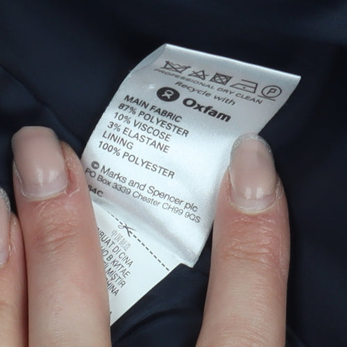 Marks and Spencer Women's Black Overcoat Size 14
