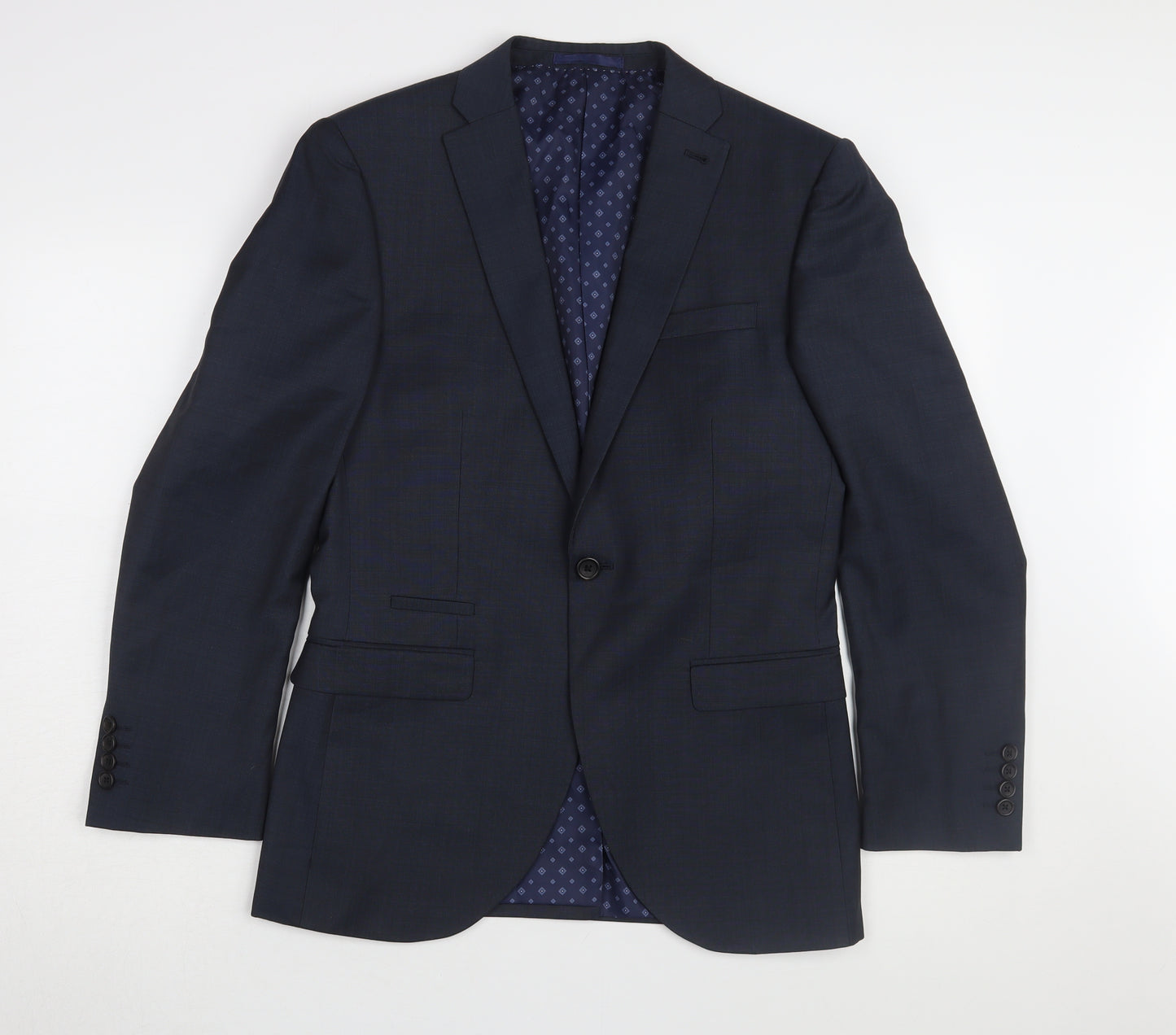 Next Men's Blue 36S Blazer Double-Vented