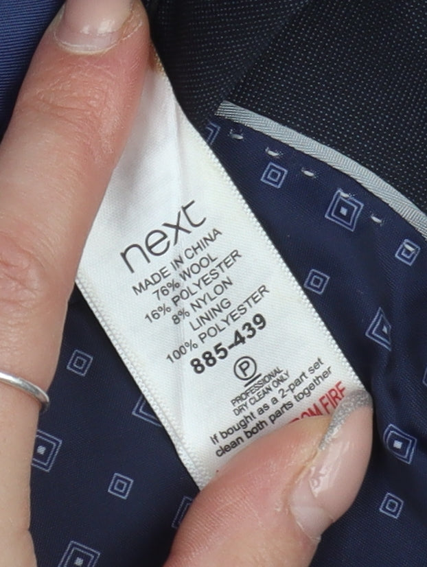 Next Men's Blue 36S Blazer Double-Vented