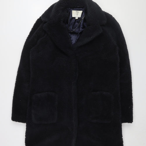 Dorothy Perkins Women's Black Faux Fur Overcoat Size 12