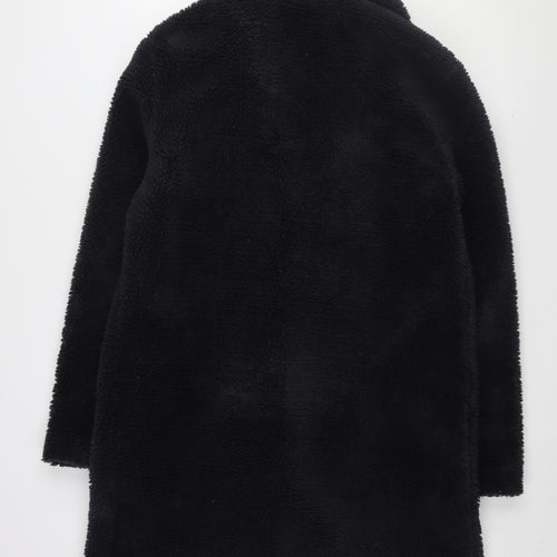 Dorothy Perkins Women's Black Faux Fur Overcoat Size 12