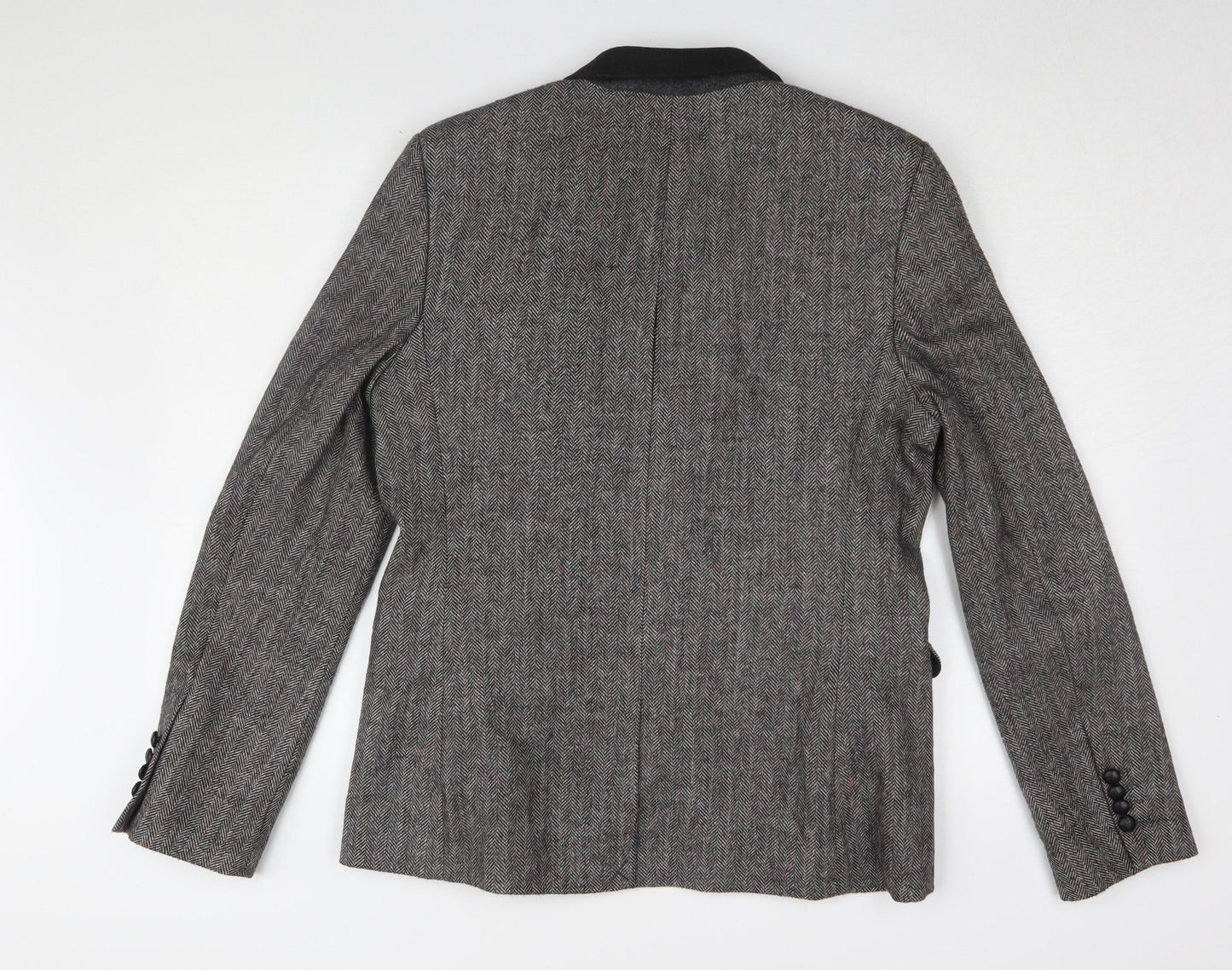Topman Men's Grey Tweed Blazer 40R Herringbone Classic