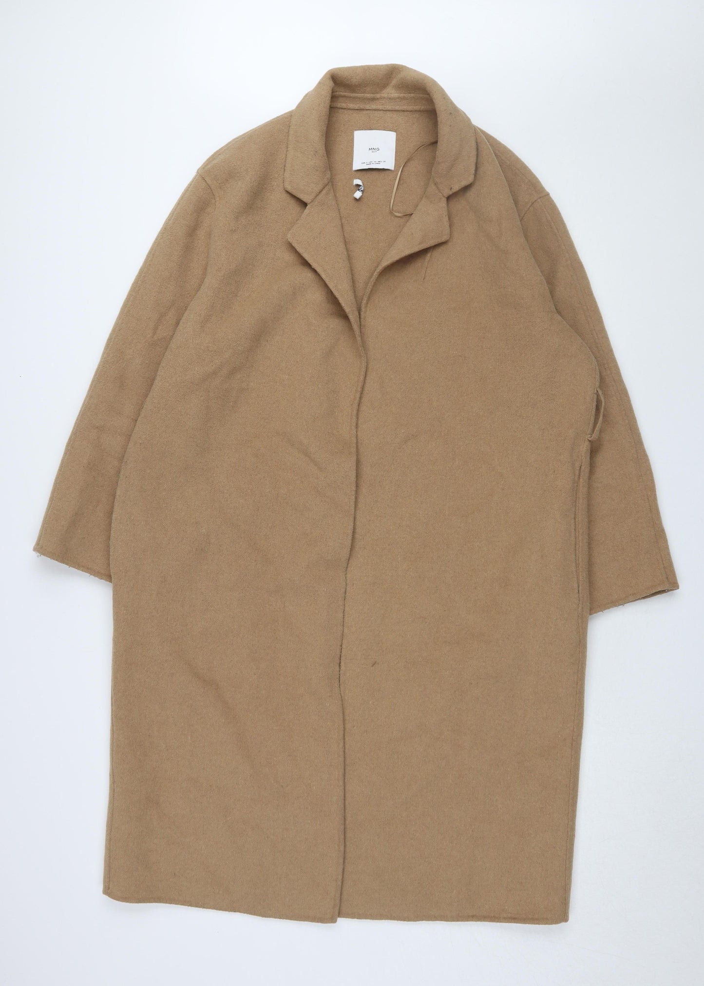 MNG Women's Beige Overcoat Long S