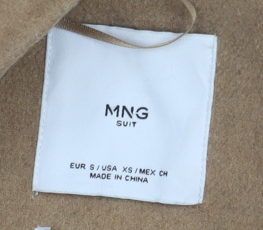 MNG Women's Beige Overcoat Long S