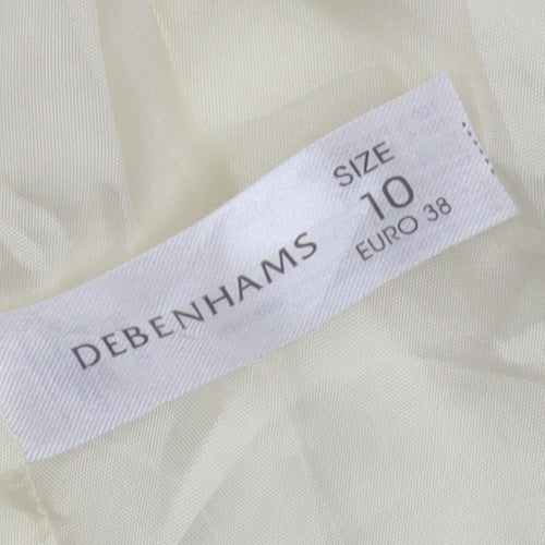 Debenhams Women Ivory Blazer Size 10 Petite Suit Jacket