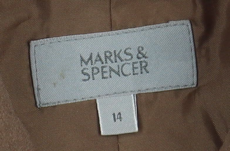 Marks and Spencer Women’s Brown Wool Jacket Size 14