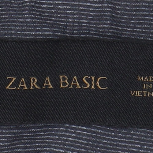 Zara Women's Grey Linen Blazer Size 14 Regular