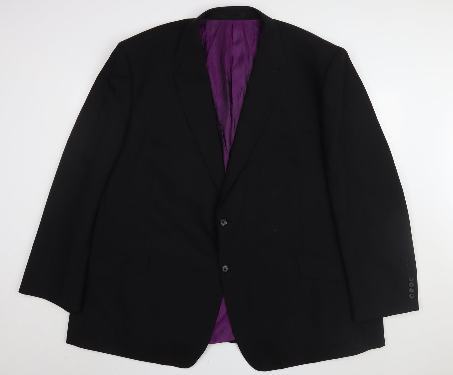 Milan Collection Men's Black Blazer, Size 60R, Regular Fit