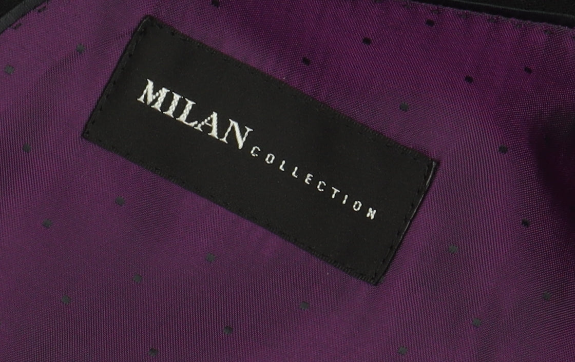 Milan Collection Men's Black Blazer, Size 60R, Regular Fit