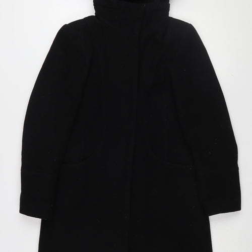 Dorothy Perkins Women's Black Wool Overcoat Size 12