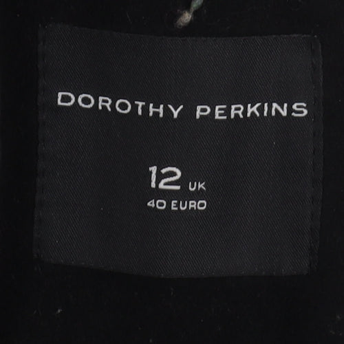 Dorothy Perkins Women's Black Wool Overcoat Size 12