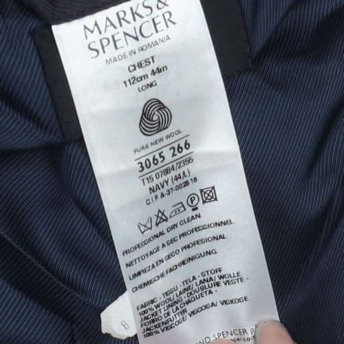 Marks and Spencer Men's Navy Wool Blazer 44L
