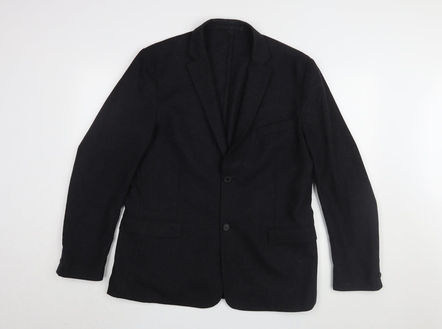 H&M Men's Black Blazer, 44R, Two-Button, Classic Style