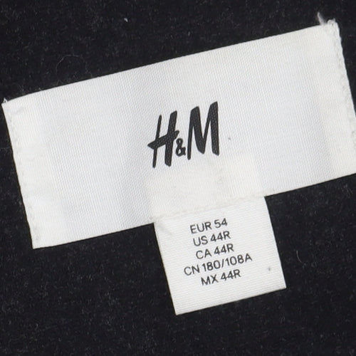 H&M Men's Black Blazer, 44R, Two-Button, Classic Style