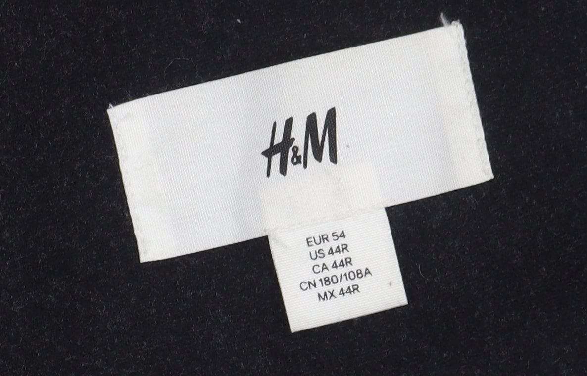 H&M Men's Black Blazer, 44R, Two-Button, Classic Style