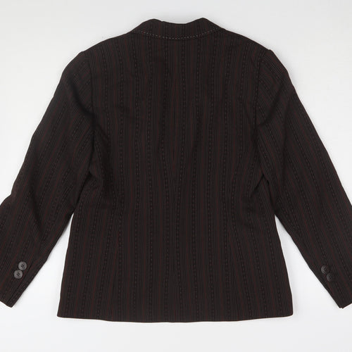 Precis Petite Brown Pinstripe Blazer Women UK 14