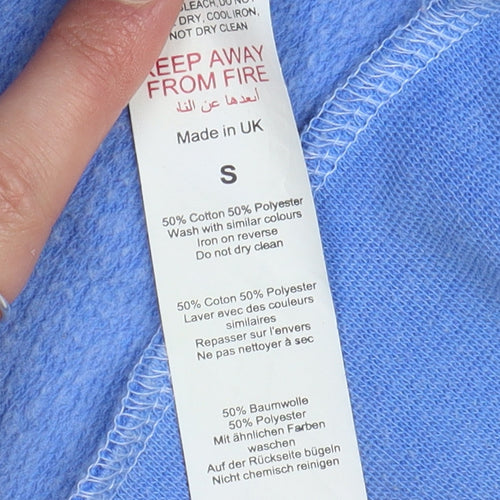 PrettyLittleThing Women's Blue Pullover Hoodie Size S