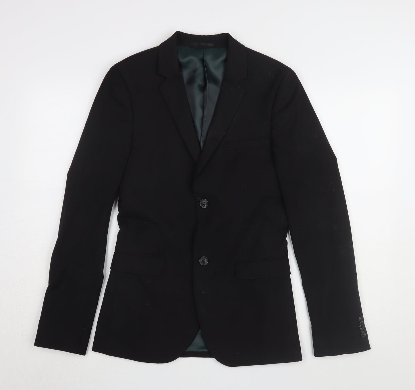 Topman Men's Black Slim Fit Blazer Size 34R