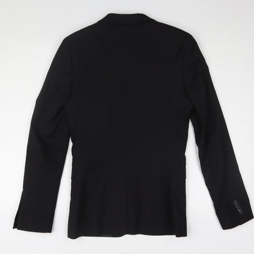 Topman Men's Black Slim Fit Blazer Size 34R