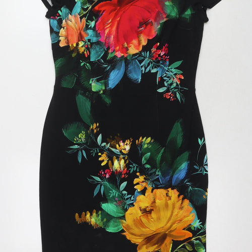 Phase Eight Women’s Floral Dress - Size 14 Black