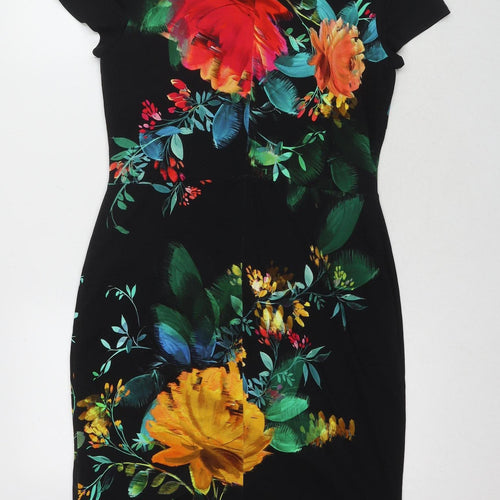 Phase Eight Women’s Floral Dress - Size 14 Black