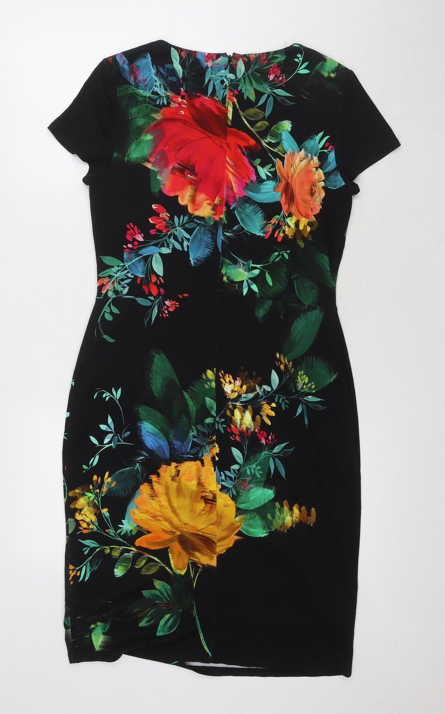 Phase Eight Women’s Floral Dress - Size 14 Black