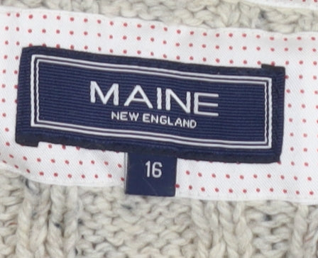 Maine New England Women's Grey Cardigan Size 16