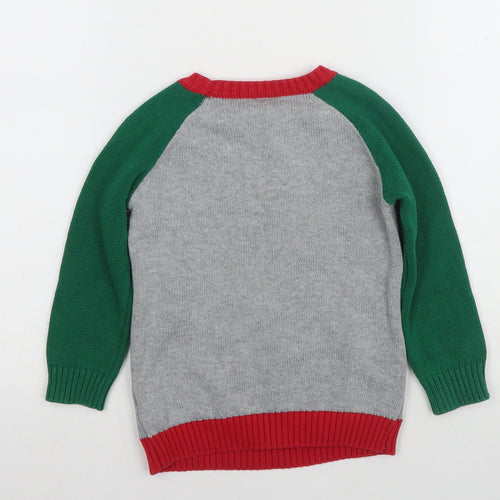 Disney Boys Multicoloured Mickey Mouse Christmas Jumper 3-4Y