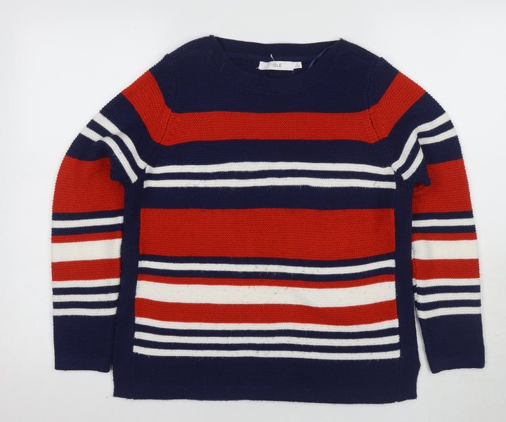 Isle Women's Multicoloured Striped Pullover Jumper 10-12