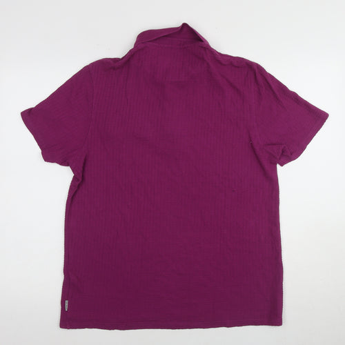 Ted Baker Men's Polo Purple L Cotton Blend Casual
