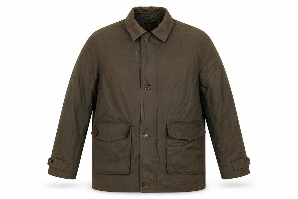 Front view of Osborne Men's Green Jacket XL - Button Accents