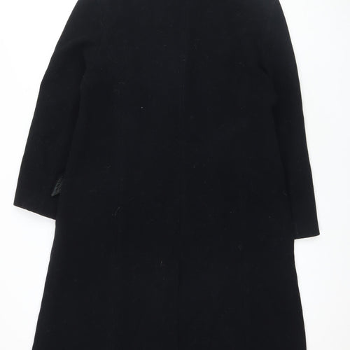 Precis Petite Black Wool Cashmere Overcoat Size 14