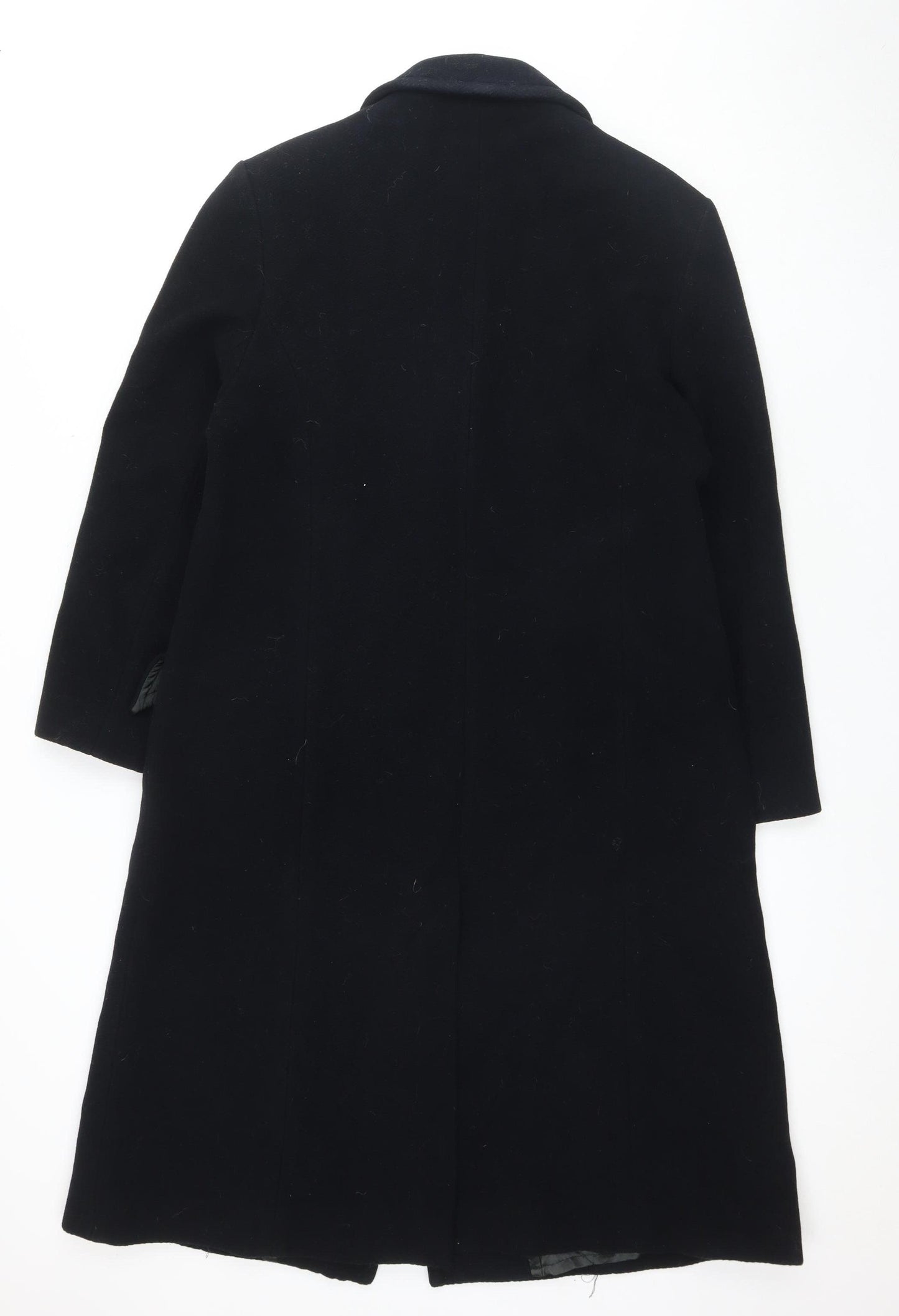 Precis Petite Black Wool Cashmere Overcoat Size 14
