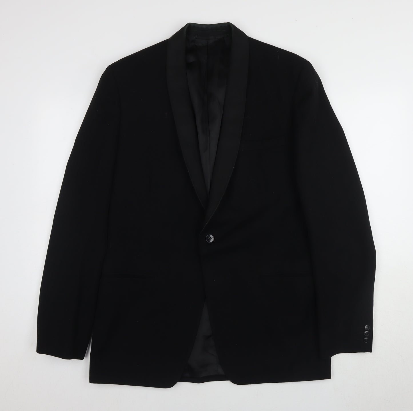 Maenson Men's Black Wool Tuxedo Blazer Size 40L