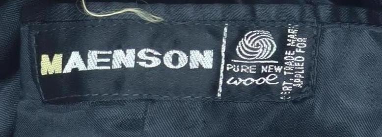 Maenson Men's Black Wool Tuxedo Blazer Size 40L