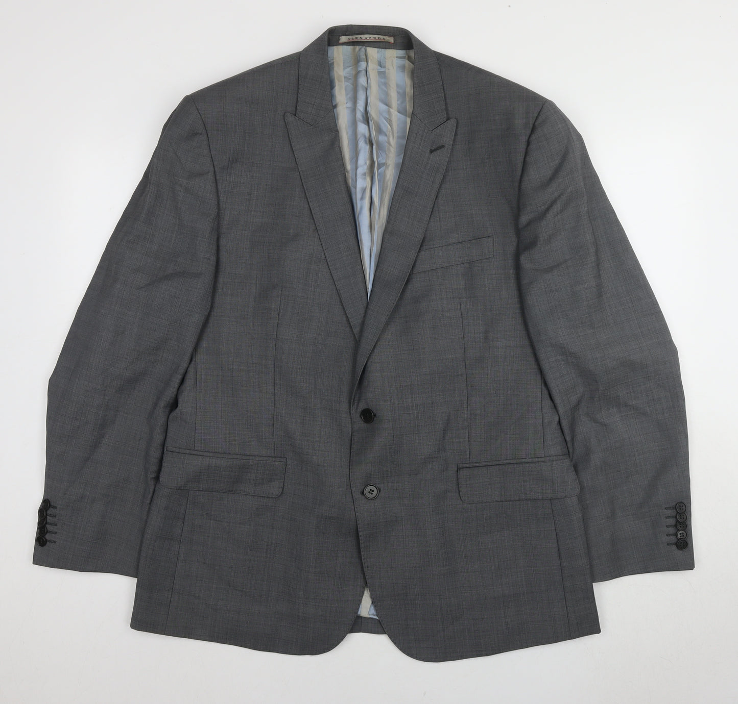 ALEXANDRE SAVILE ROW Men's Grey Blazer 44R Wool