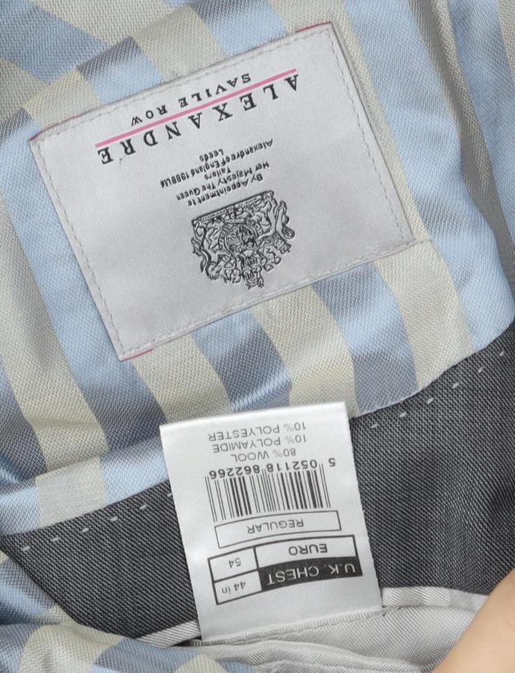 ALEXANDRE SAVILE ROW Men's Grey Blazer 44R Wool