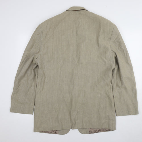 Emporio Armani Beige Men's Blazer, Size 44R, Two-Button