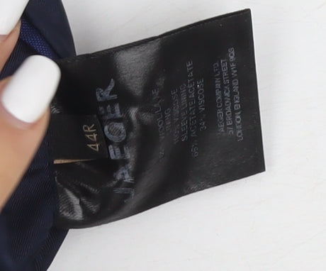 Jaeger Men's Blue Regular Fit Blazer, Size 44R