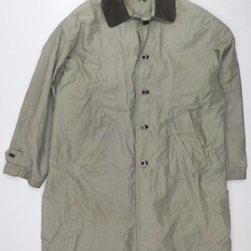 VD One Men's Grey Long Cotton Coat M