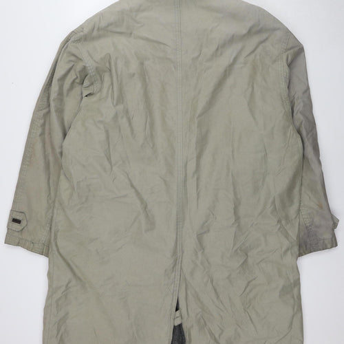 VD One Men's Grey Long Cotton Coat M