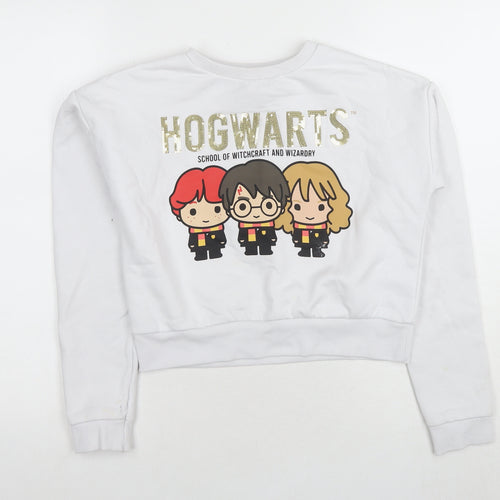 Harry Potter Girls White Sweatshirt Pullover 12-13 Years
